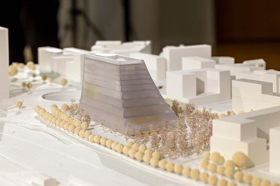 Ein Modell des zukünftiges Zukunftszentrums.